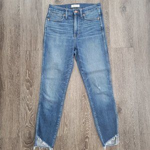 Madewell Jeans 10" High rise Skinny dark wash sz 27